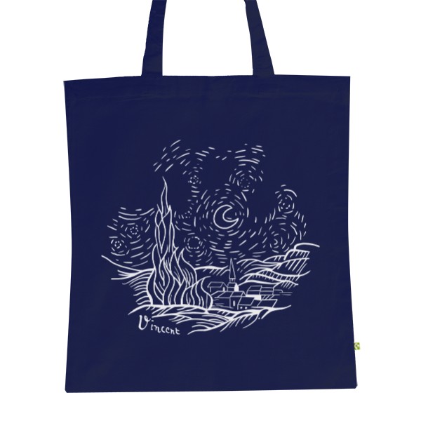 BIO Shopping Bag  Vincent van Gogh- The Night Sky white