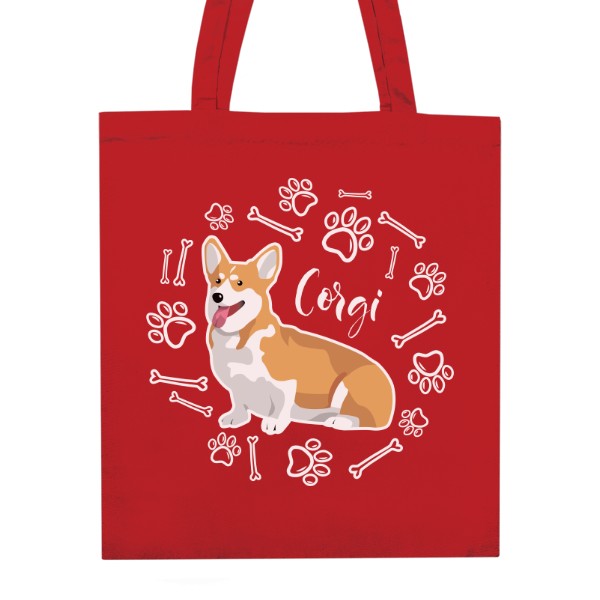Unisex Cotton Bag Corgi