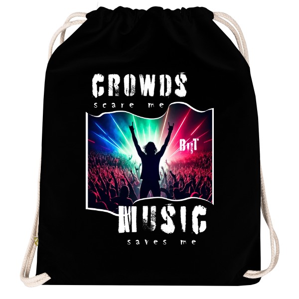 Organic gymsack  Crowds scare me - bag