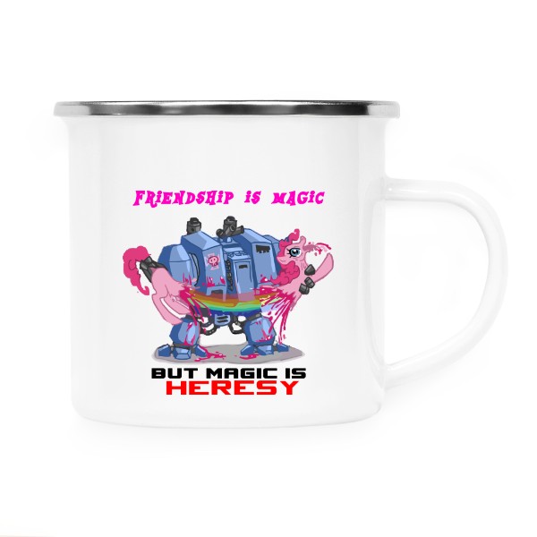 Plecháčik - nerezový lem s potlačou friendship is magic but magic is heresy
