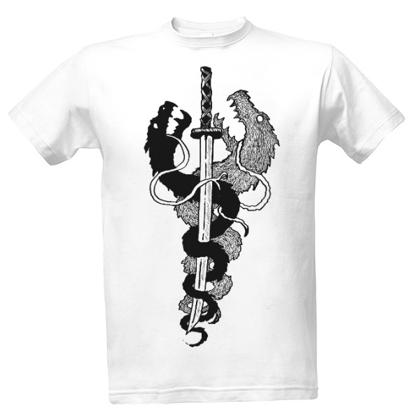Katana with dragons T-shirt