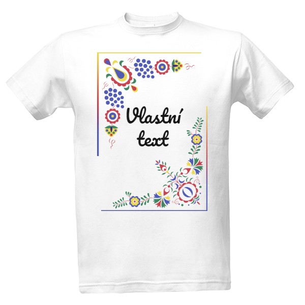 Tričko s potlačou Ľudový ornament + vlastný text