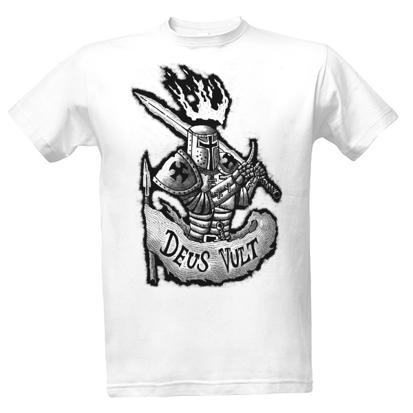 Tričko s potlačou Rytíř, Templář Deus Vult 2