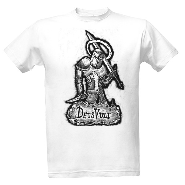 Tričko s potiskem Rytíř, Templář Deus Vult 3