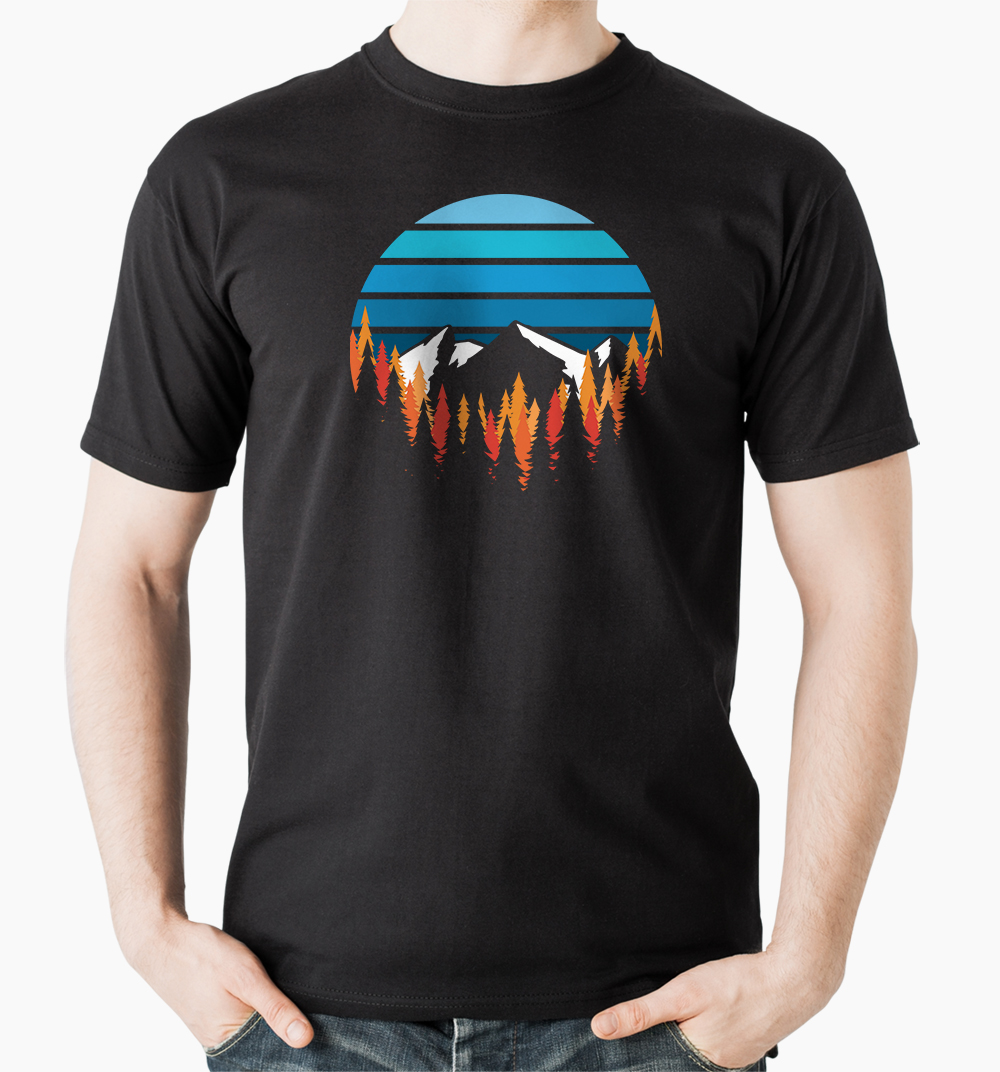 T-shirt Tričko s horami na turistiku